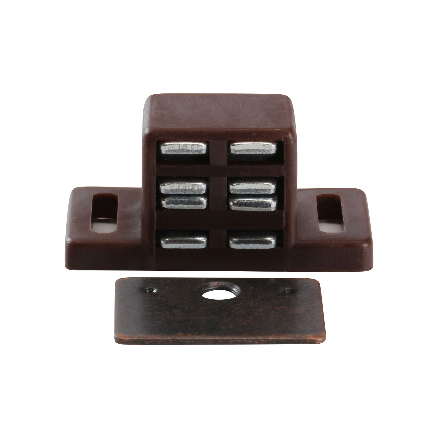 Rok Hardware Heavy Duty High Door Catch Latch, Brown